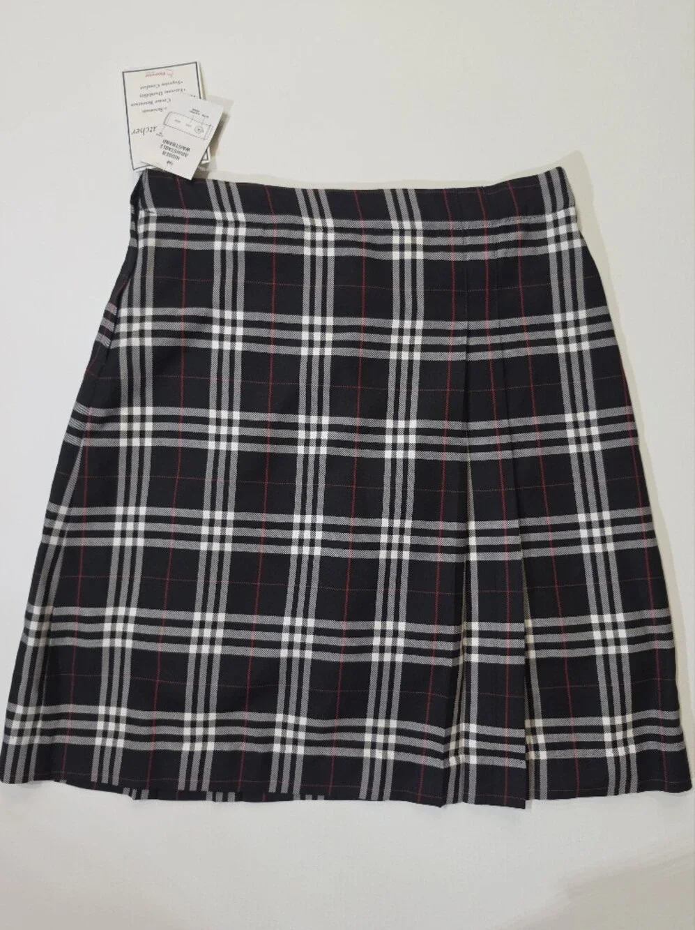 NWT Becky Thatcher Tartan Plaid Skirt Girls Size 20 Blue Grey School Uniform